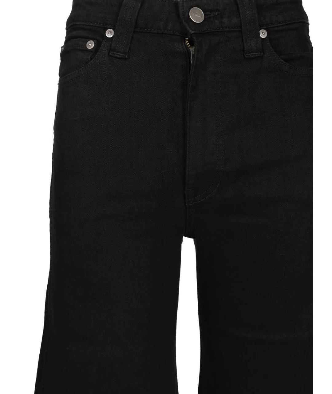 KHAITE Черные хлопковые джинсы клеш, фото 4