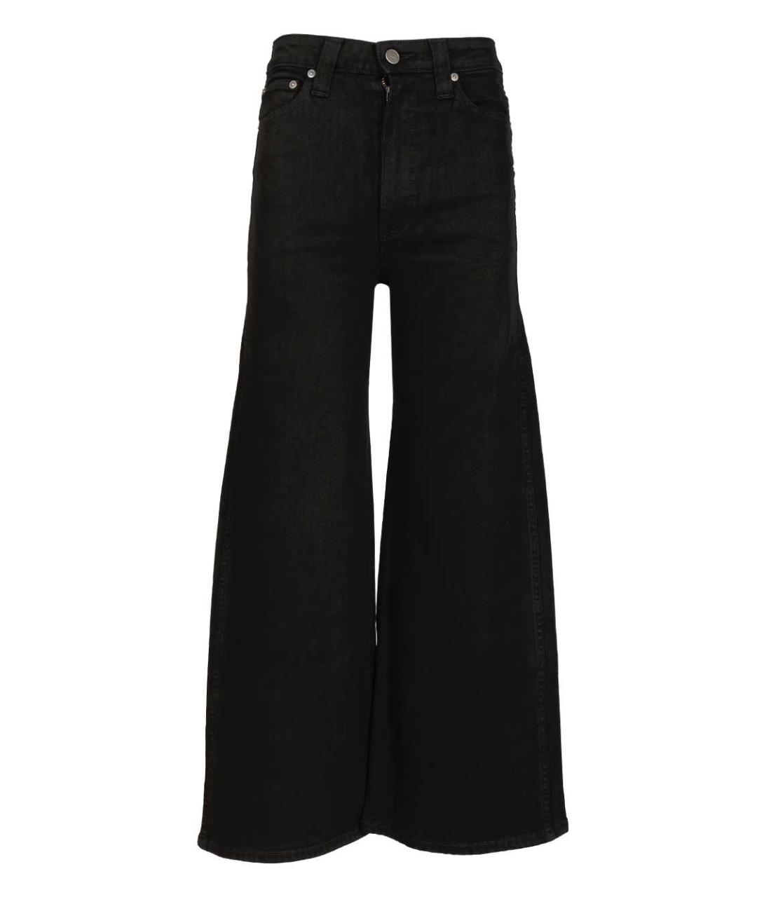 KHAITE Черные хлопковые джинсы клеш, фото 1