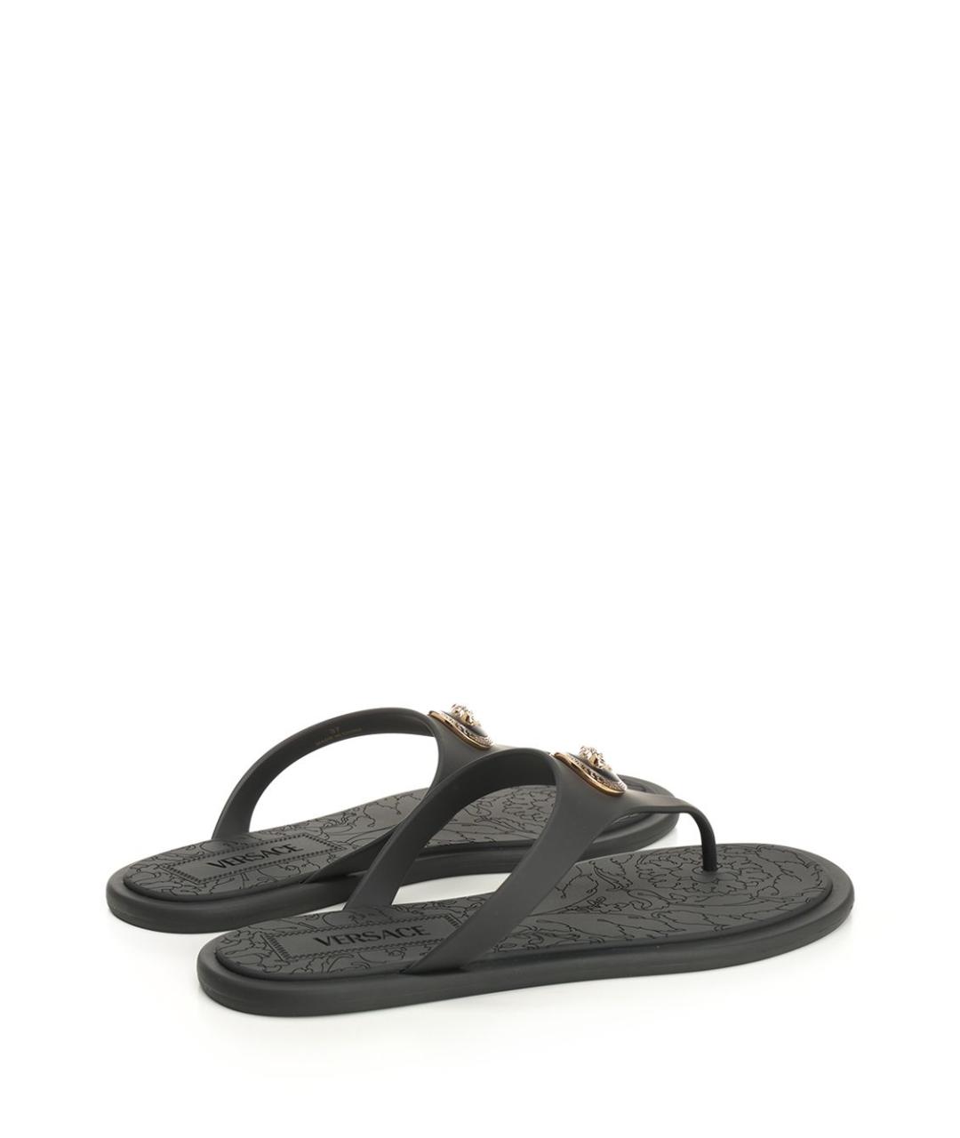 VERSACE Черные шлепанцы, фото 3