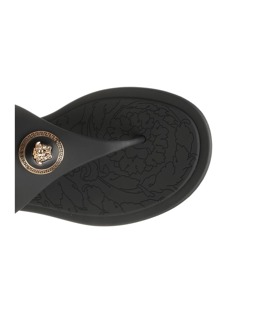 VERSACE Черные шлепанцы, фото 4