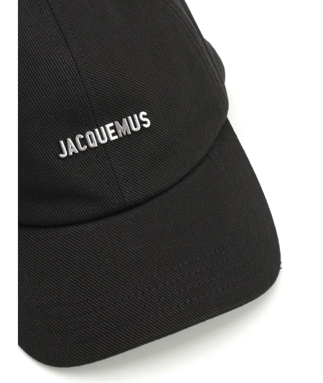 JACQUEMUS Черная хлопковая кепка, фото 4