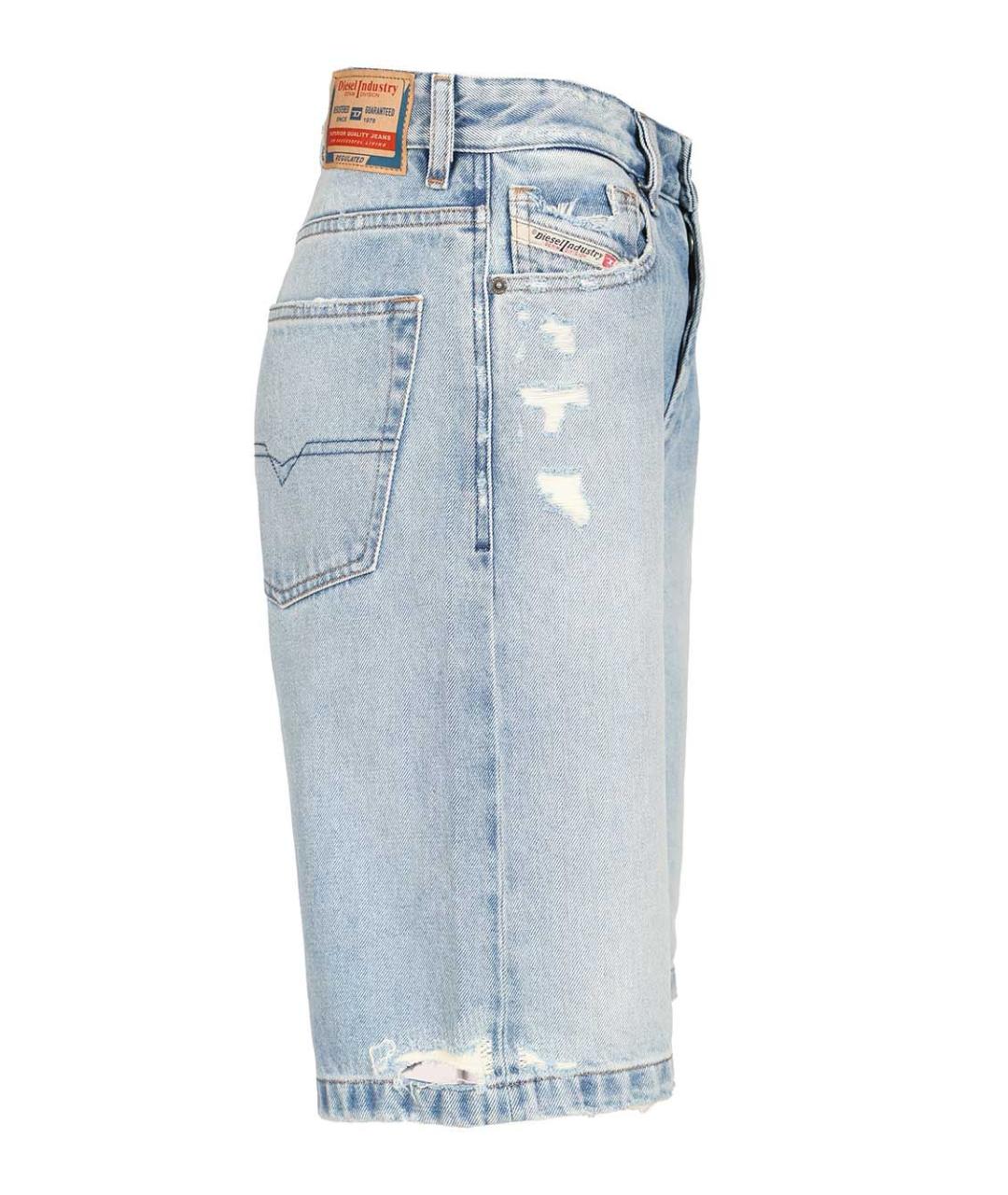 DIESEL Голубые хлопковые шорты, фото 3