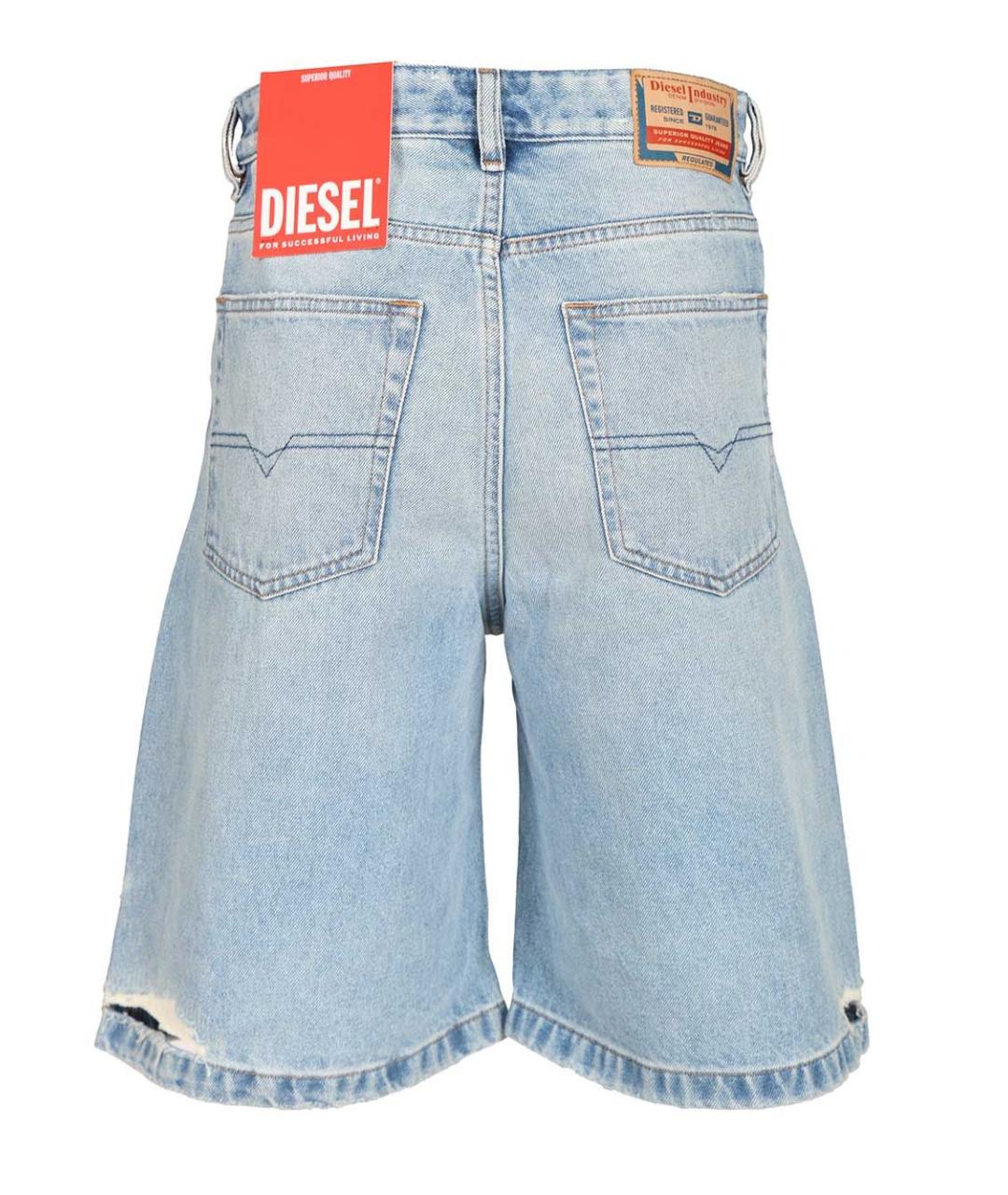 DIESEL Голубые хлопковые шорты, фото 2