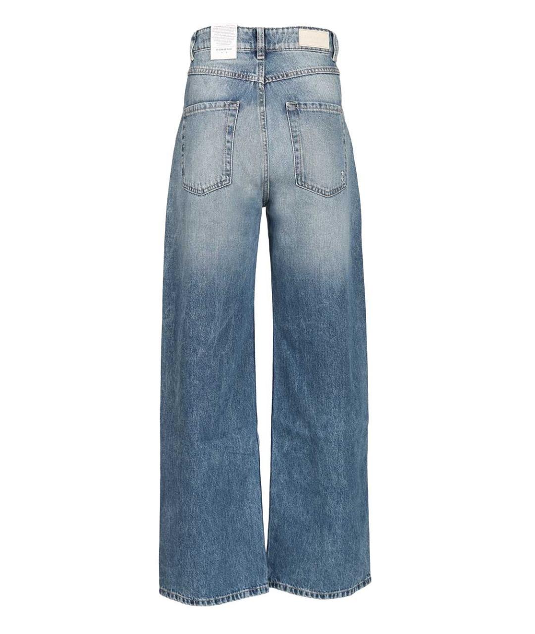 ICON DENIM Синие хлопковые прямые джинсы, фото 2