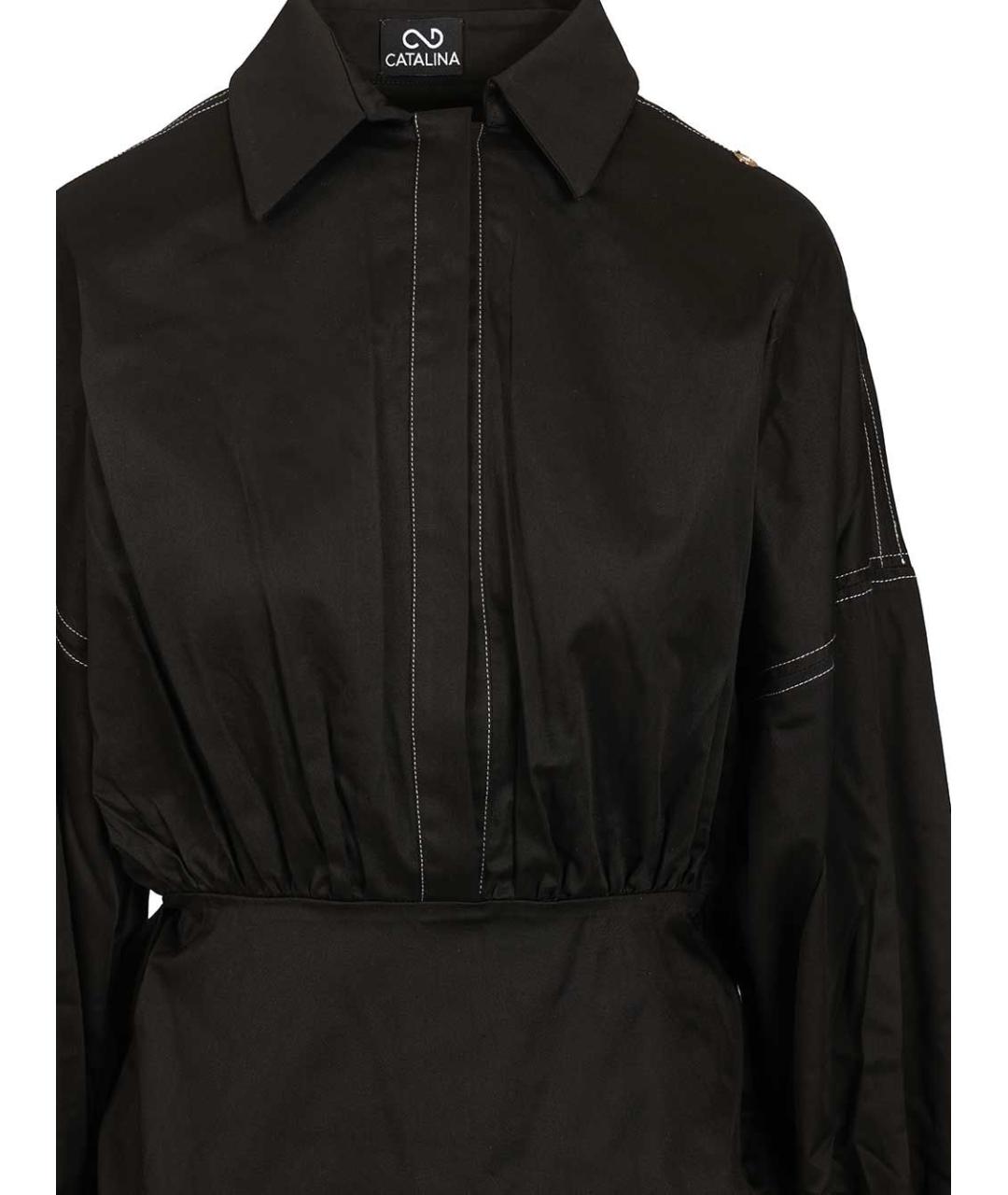 CATALINA Черное полиэстеровое повседневное платье, фото 4