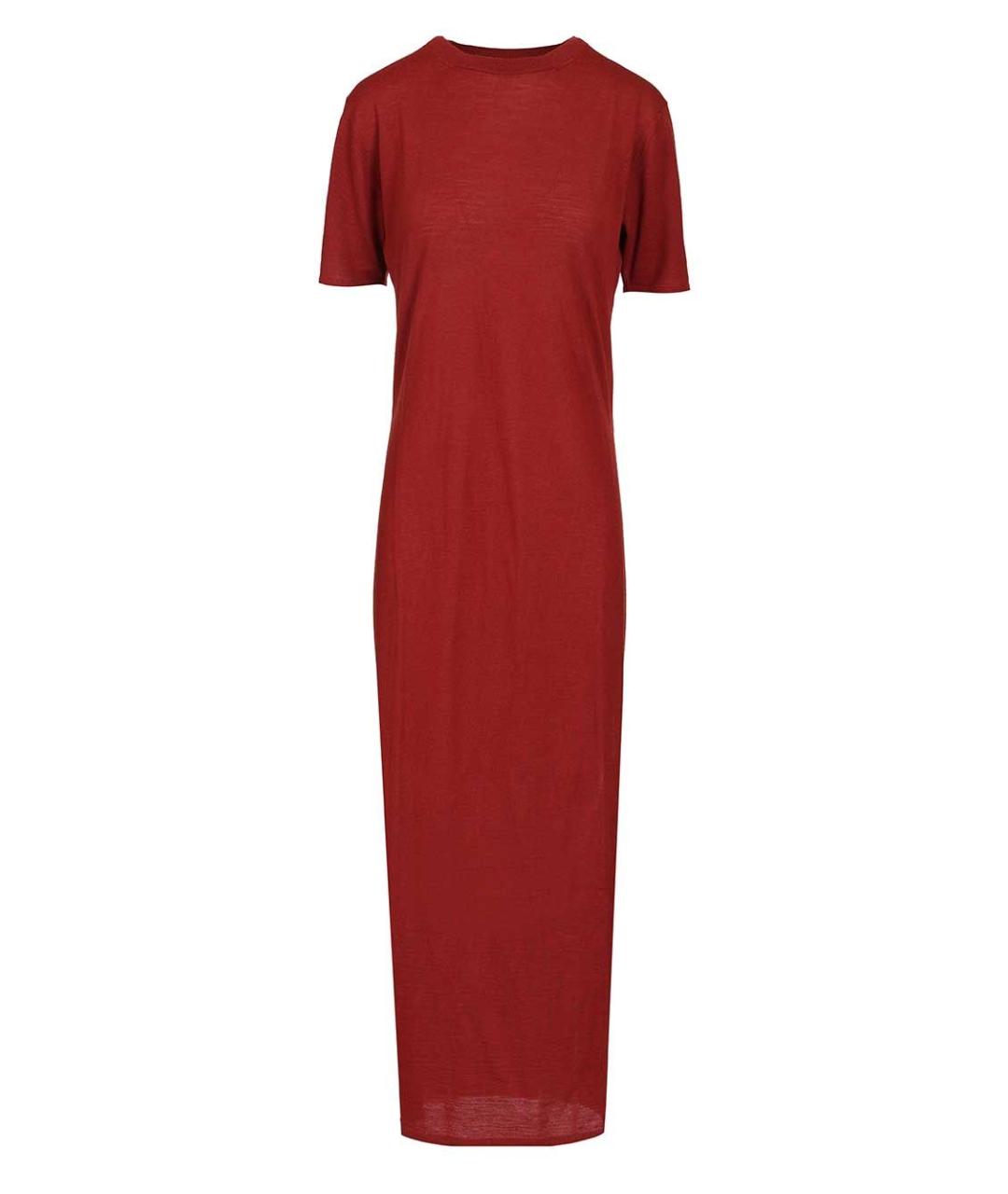 SAINT LAURENT Бордовое шерстяное повседневное платье, фото 1