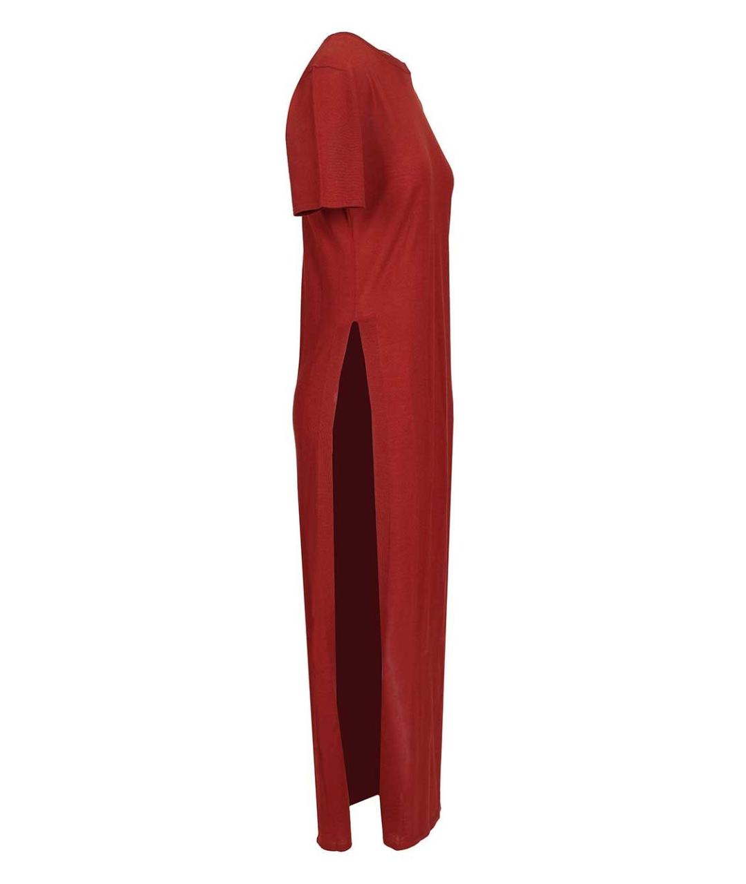 SAINT LAURENT Бордовое шерстяное повседневное платье, фото 3