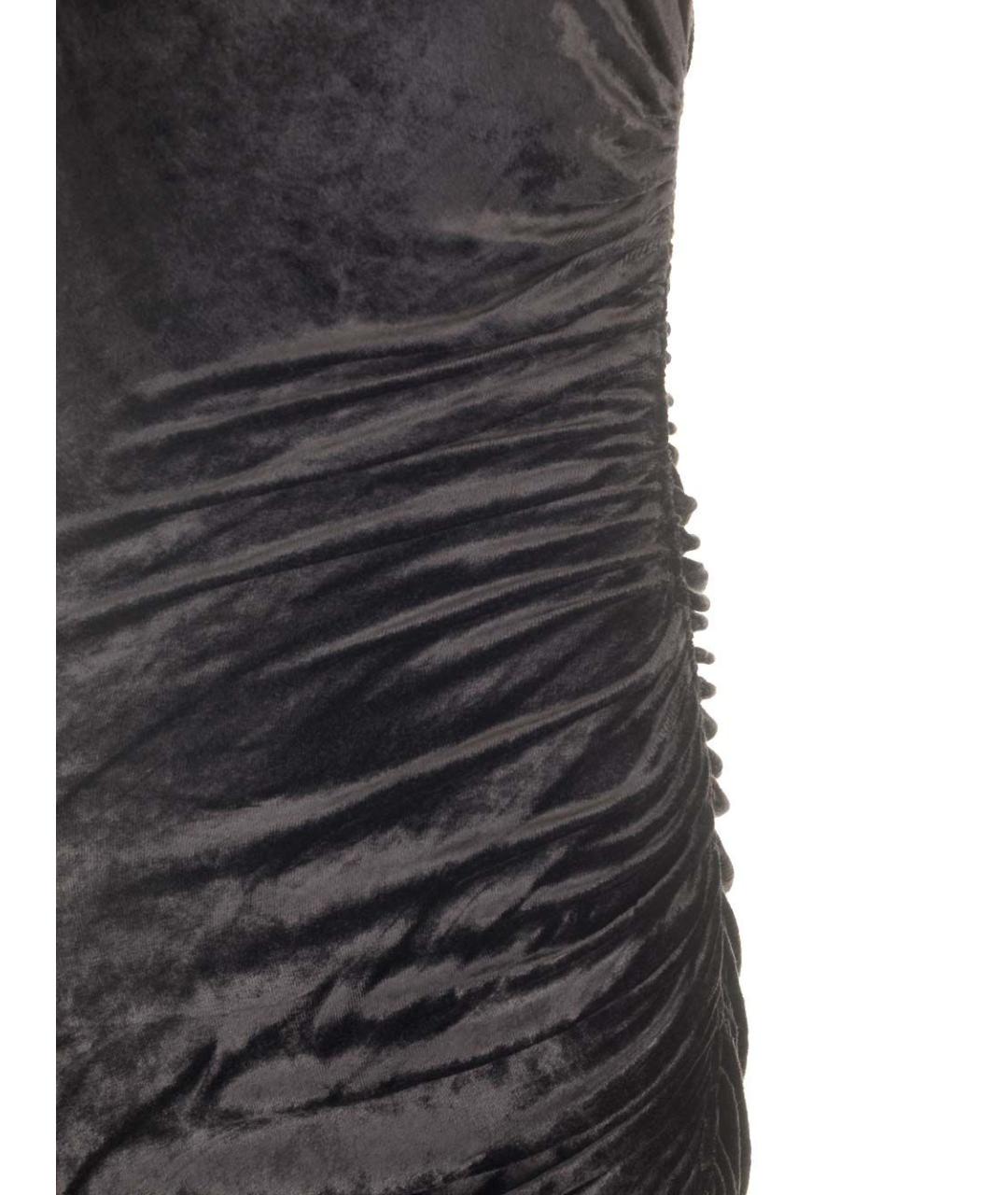 RICK OWENS Черное вискозное вечернее платье, фото 4