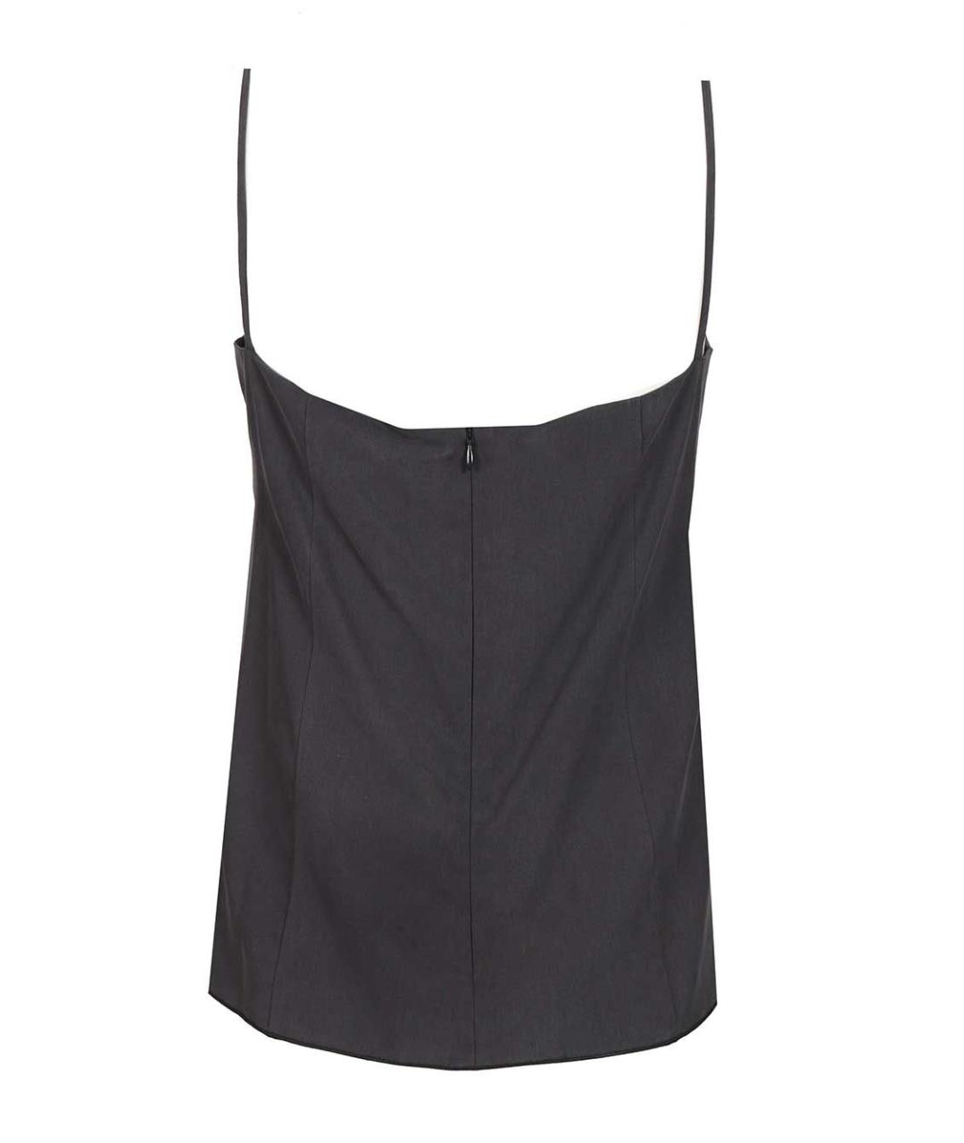 MAX MARA Темно-синяя шелковая майка, фото 2