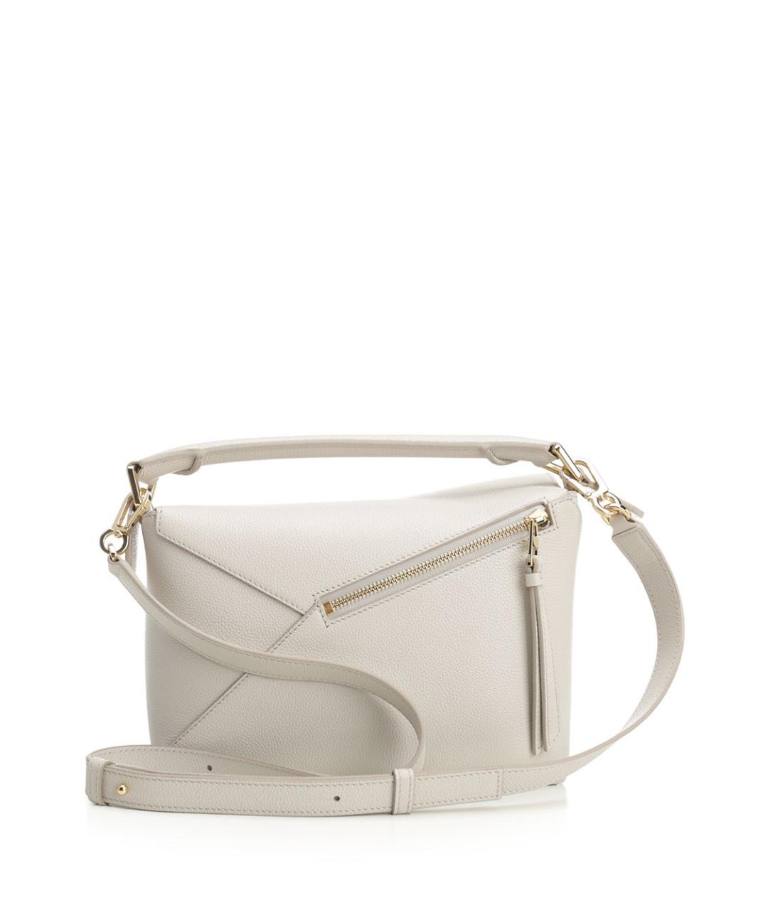 LOEWE Белая кожаная сумка через плечо, фото 3