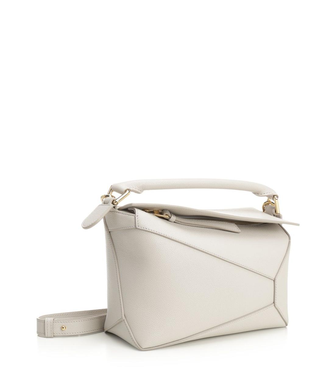 LOEWE Белая кожаная сумка через плечо, фото 2