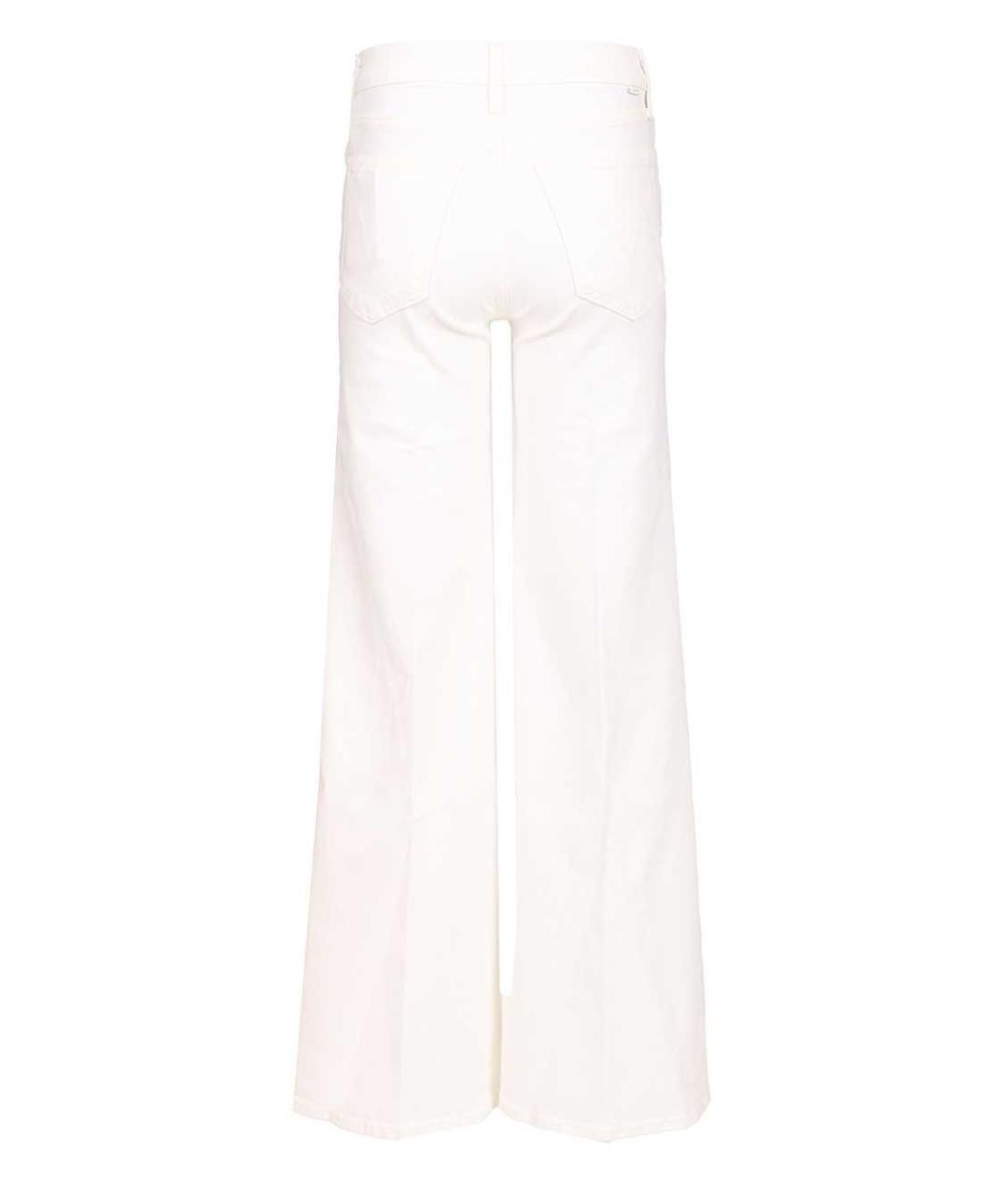 MOTHER Белые хлопковые прямые джинсы, фото 2