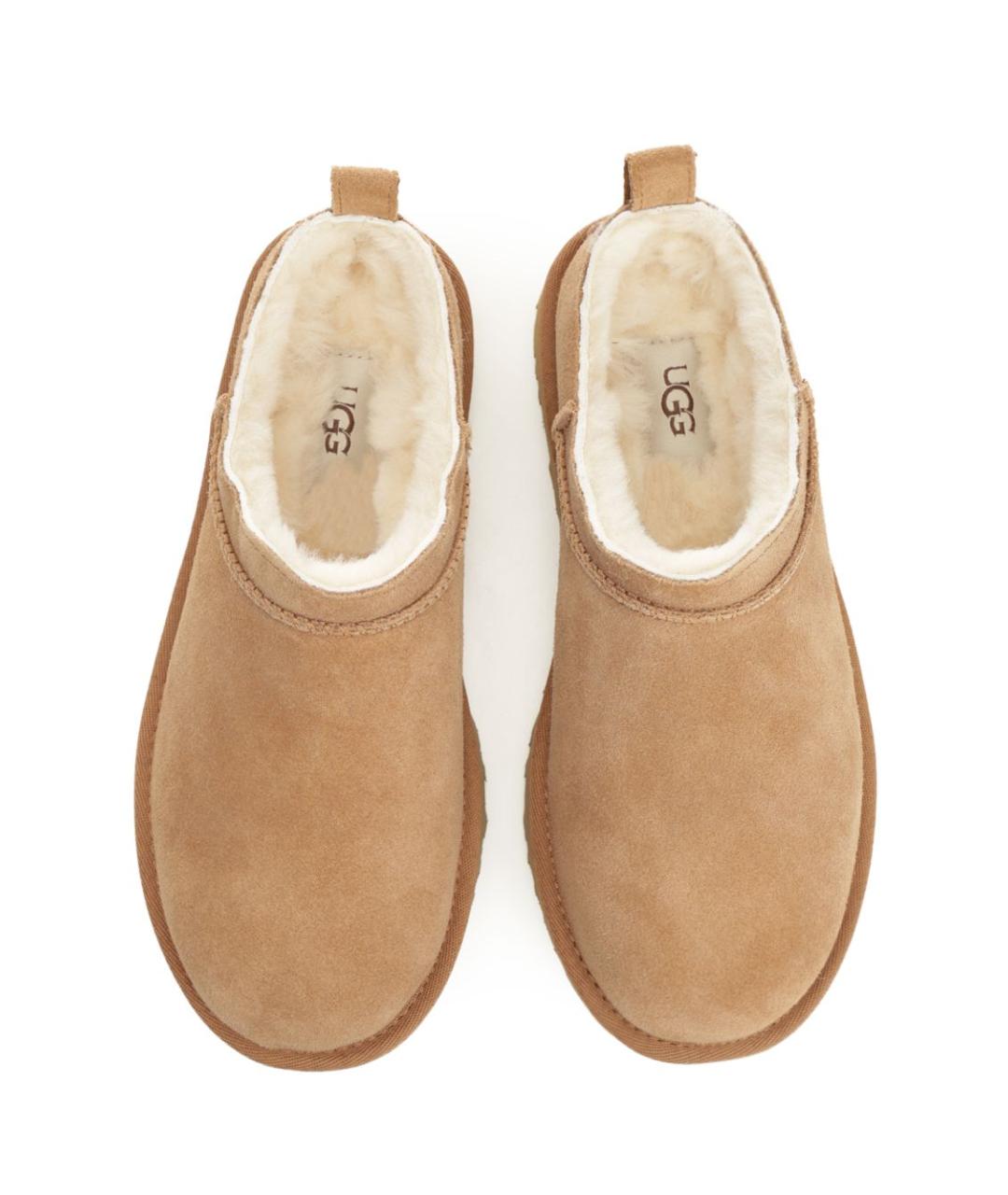 UGG AUSTRALIA Бежевые замшевые мюли, фото 5