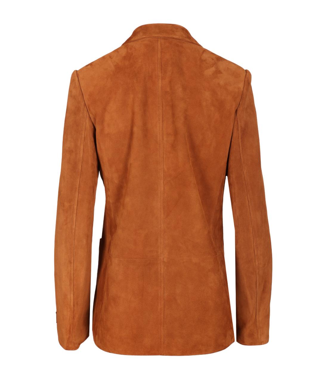 VERSACE Коричневый замшевый жакет/пиджак, фото 2