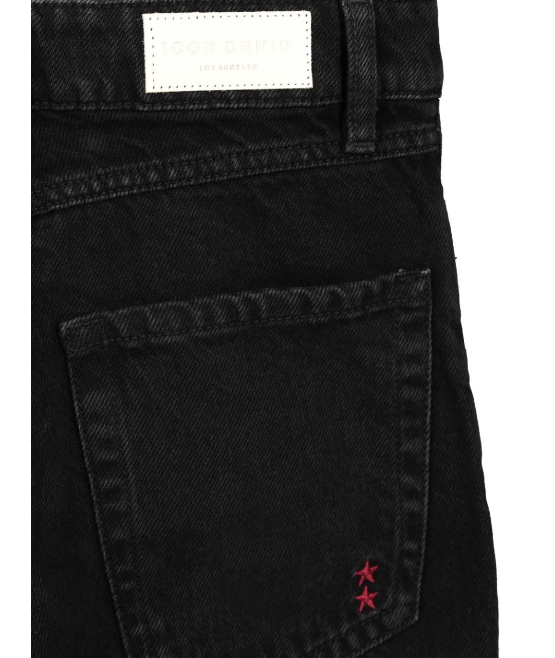 ICON DENIM Черные хлопковые прямые джинсы, фото 4