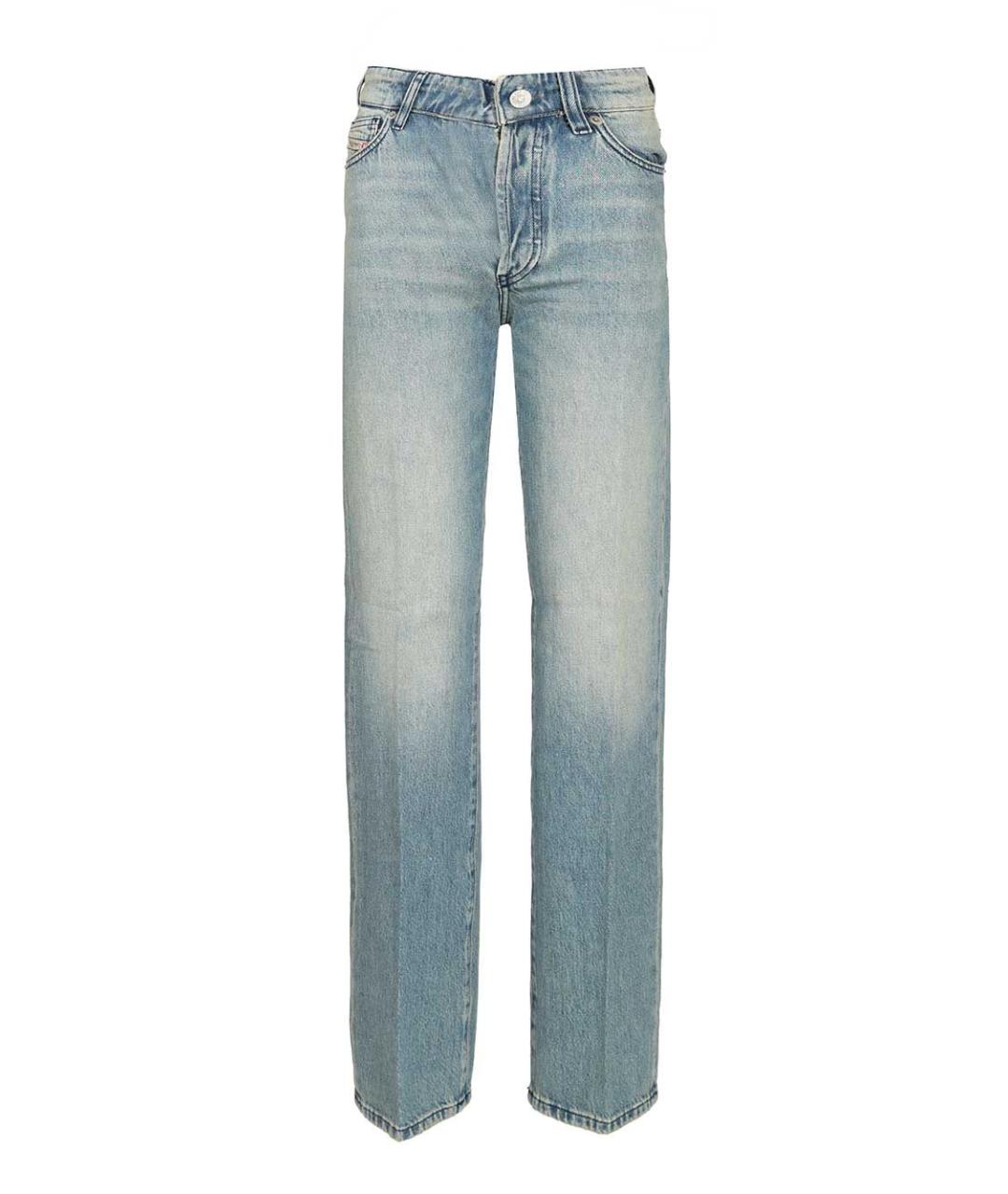 DIESEL Голубые хлопковые прямые джинсы, фото 1
