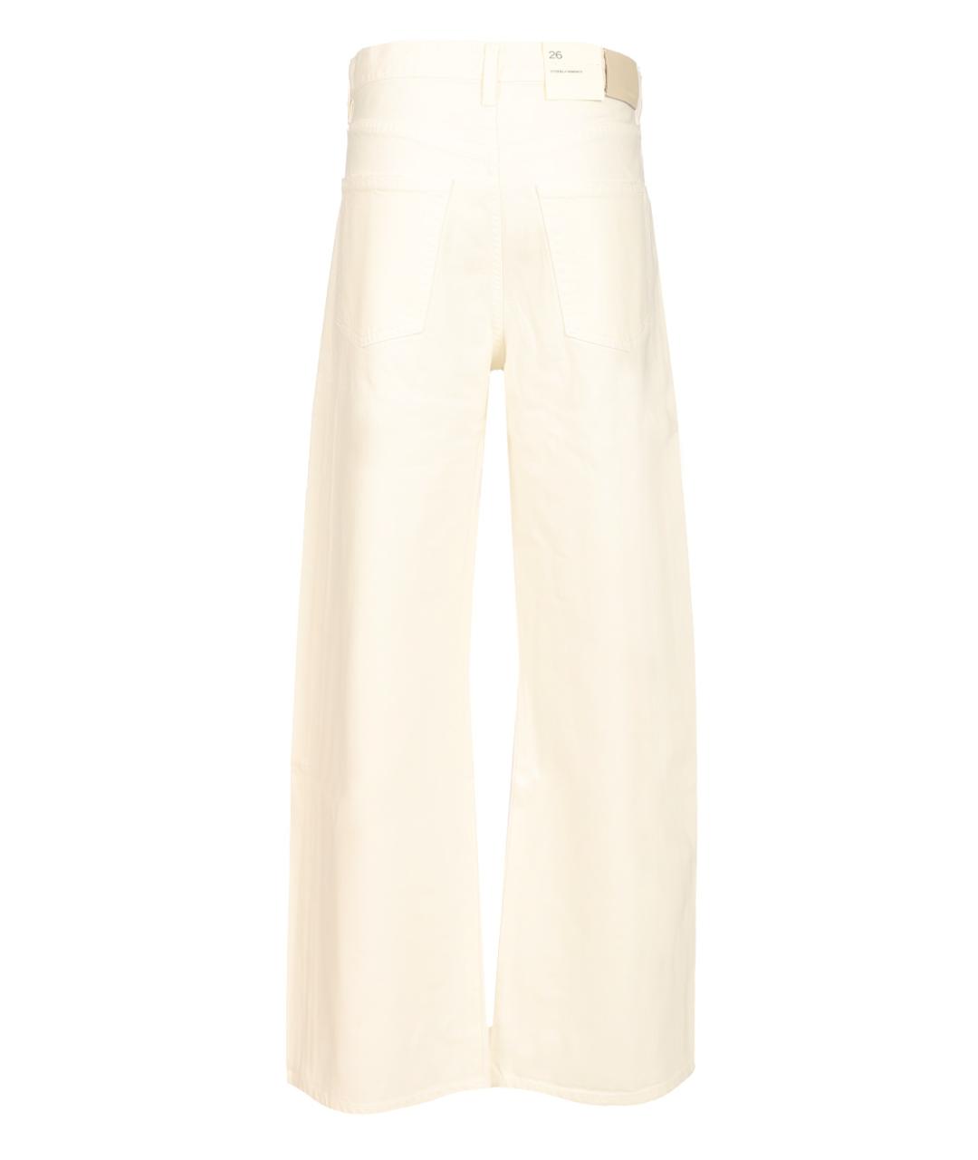 Citizien Of Humanity Белые хлопко-лиоцелловые прямые джинсы, фото 2