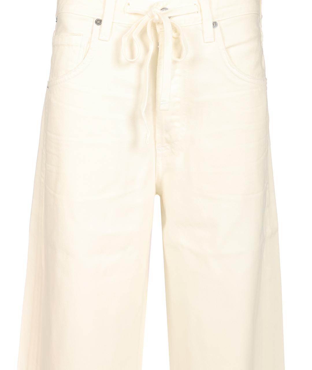 Citizien Of Humanity Белые хлопко-лиоцелловые прямые джинсы, фото 4