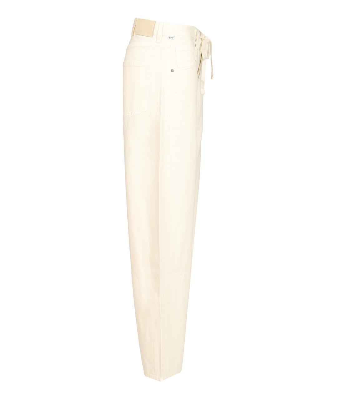 Citizien Of Humanity Белые хлопко-лиоцелловые прямые джинсы, фото 3