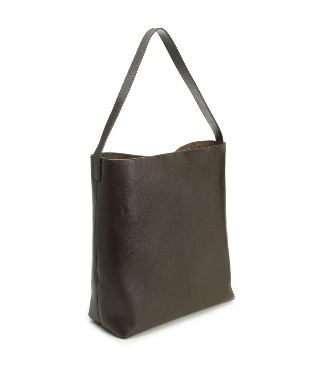 SAINT LAURENT Зеленая кожаная сумка тоут, фото 2