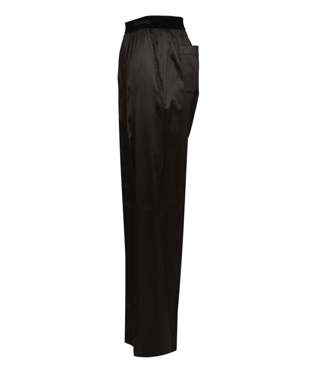 TOM FORD Черные шелковые прямые брюки, фото 3