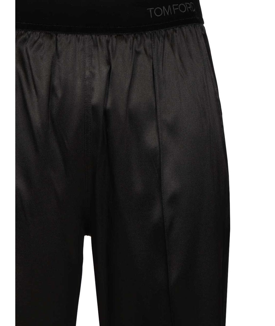TOM FORD Черные шелковые прямые брюки, фото 4