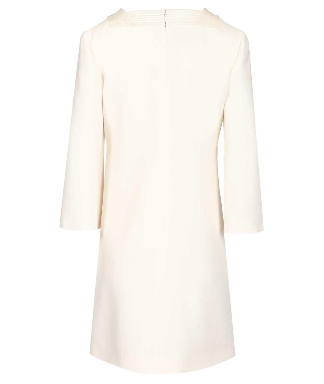 VALENTINO Белое шелковое повседневное платье, фото 2