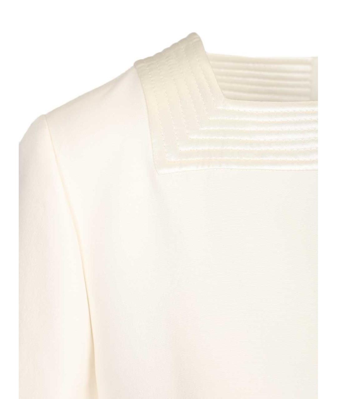 VALENTINO Белое шелковое повседневное платье, фото 5