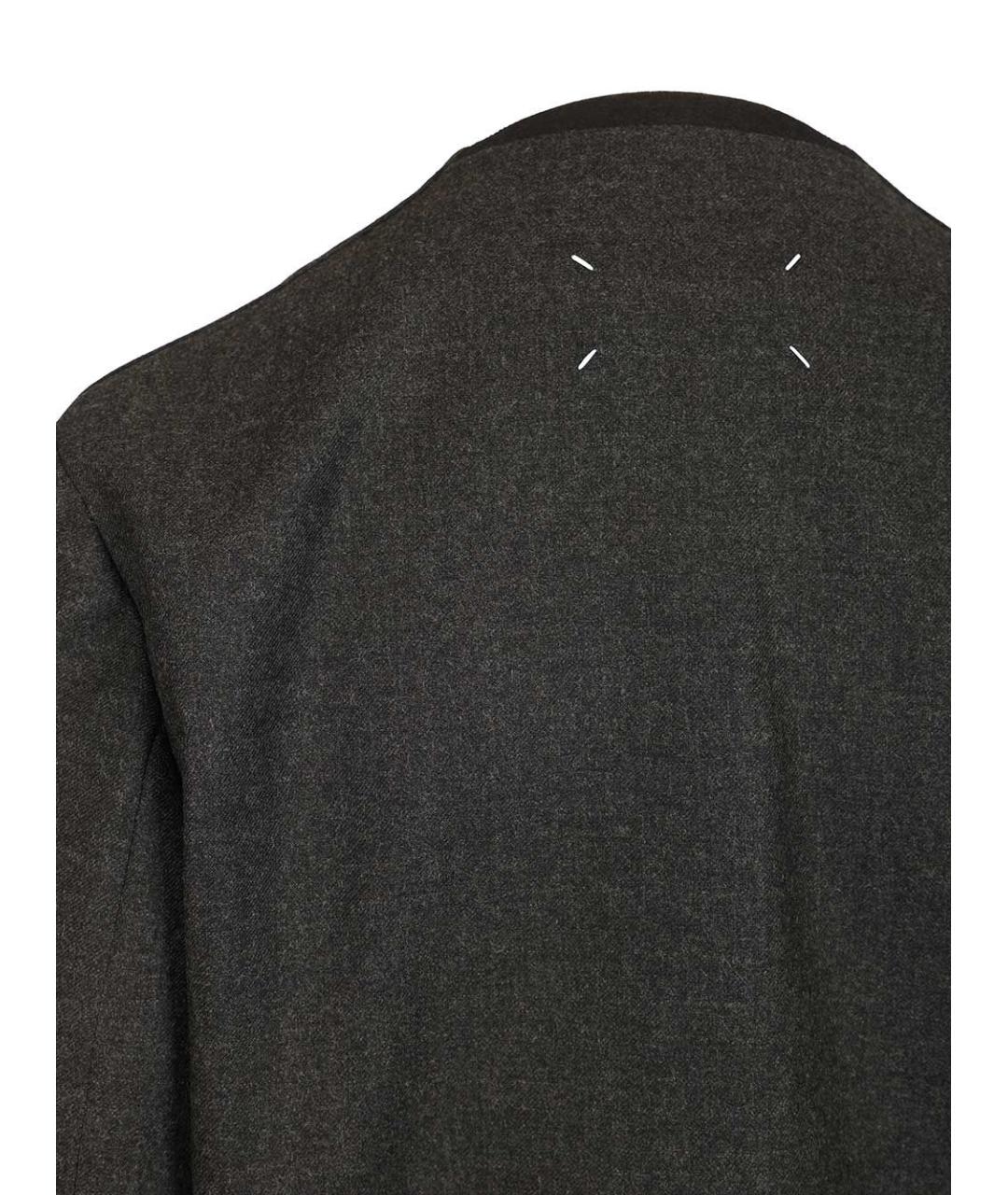 MAISON MARGIELA Антрацитовый шерстяной жакет/пиджак, фото 5