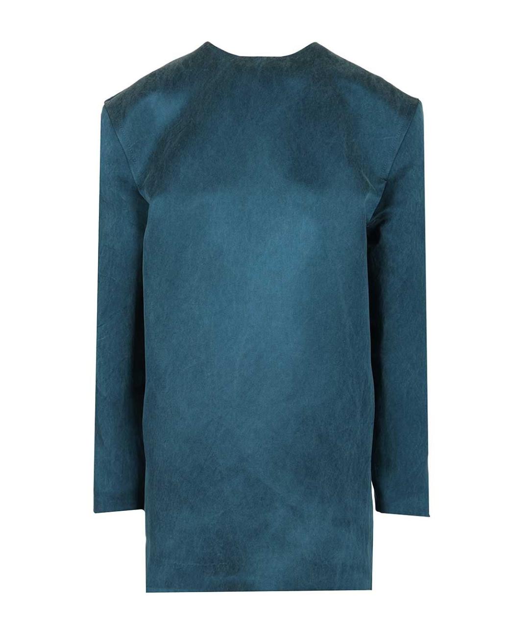 SAINT LAURENT Синее шелковое коктейльное платье, фото 1