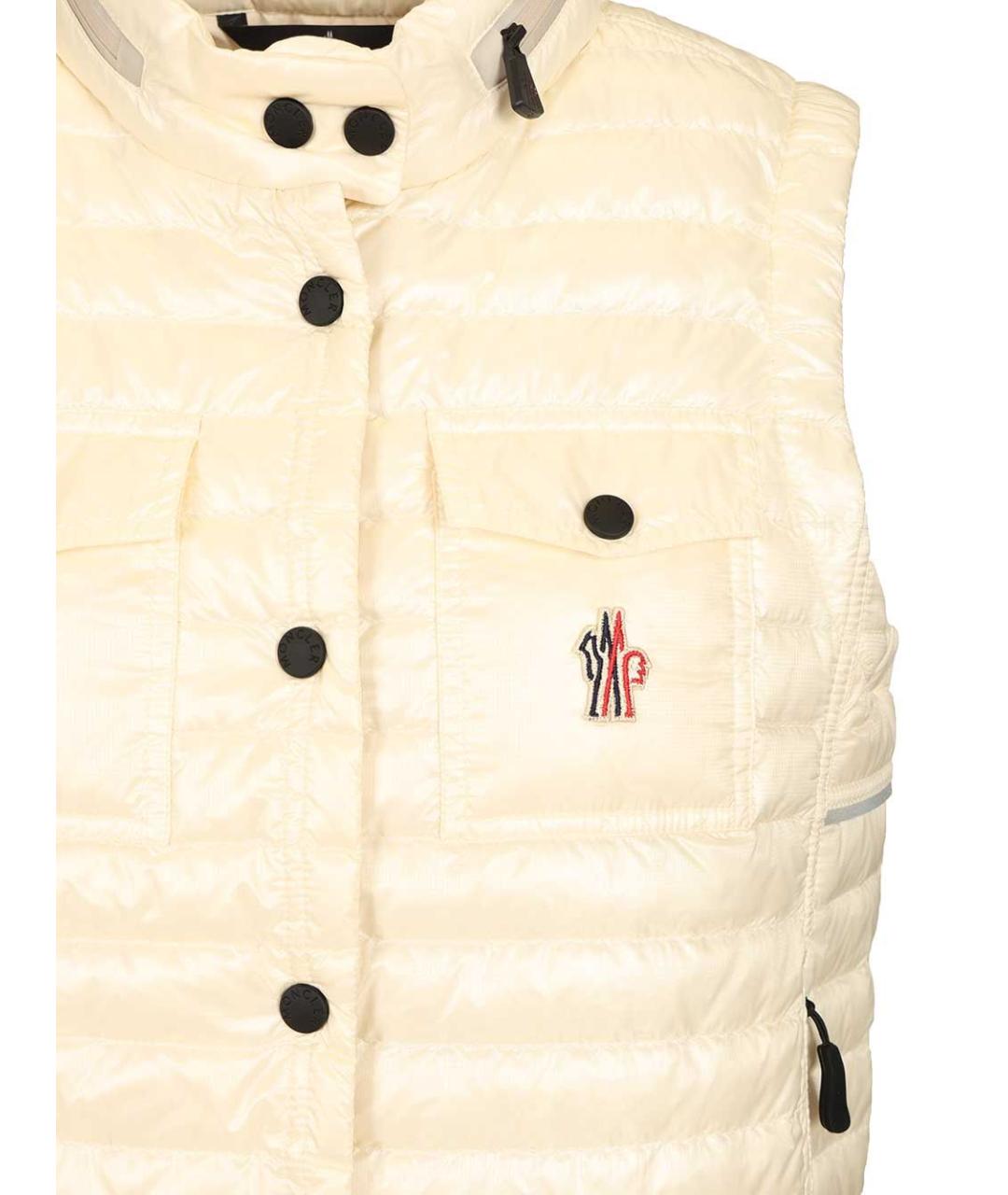 MONCLER GRENOBLE Бежевый полиамидовый жилет, фото 4