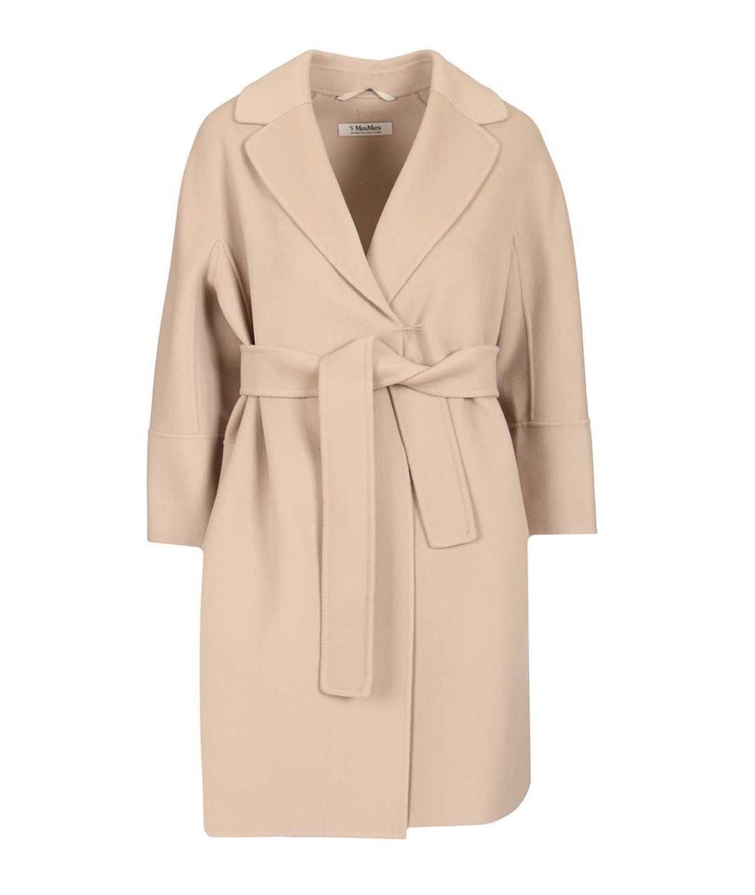 'S MAX MARA Бежевое шерстяное пальто, фото 1