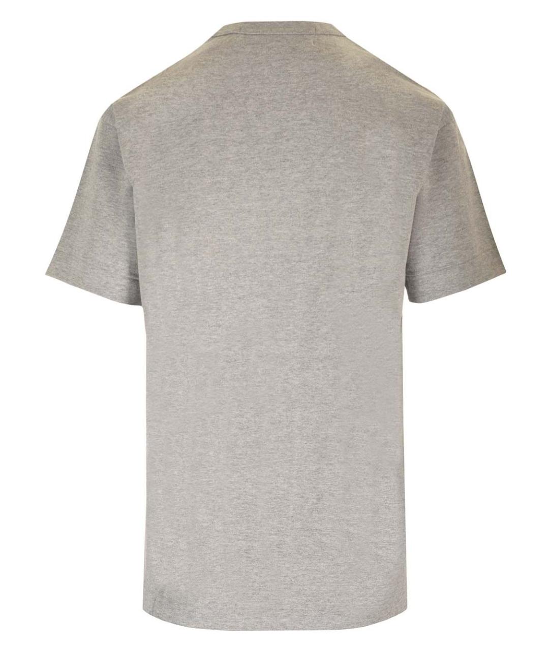 COMME DES GARÇONS PLAY Серая хлопковая футболка, фото 2