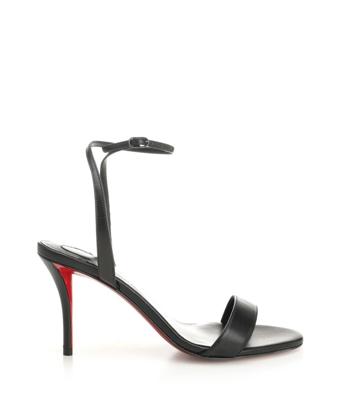 CHRISTIAN LOUBOUTIN Черные кожаные сандалии, фото 1