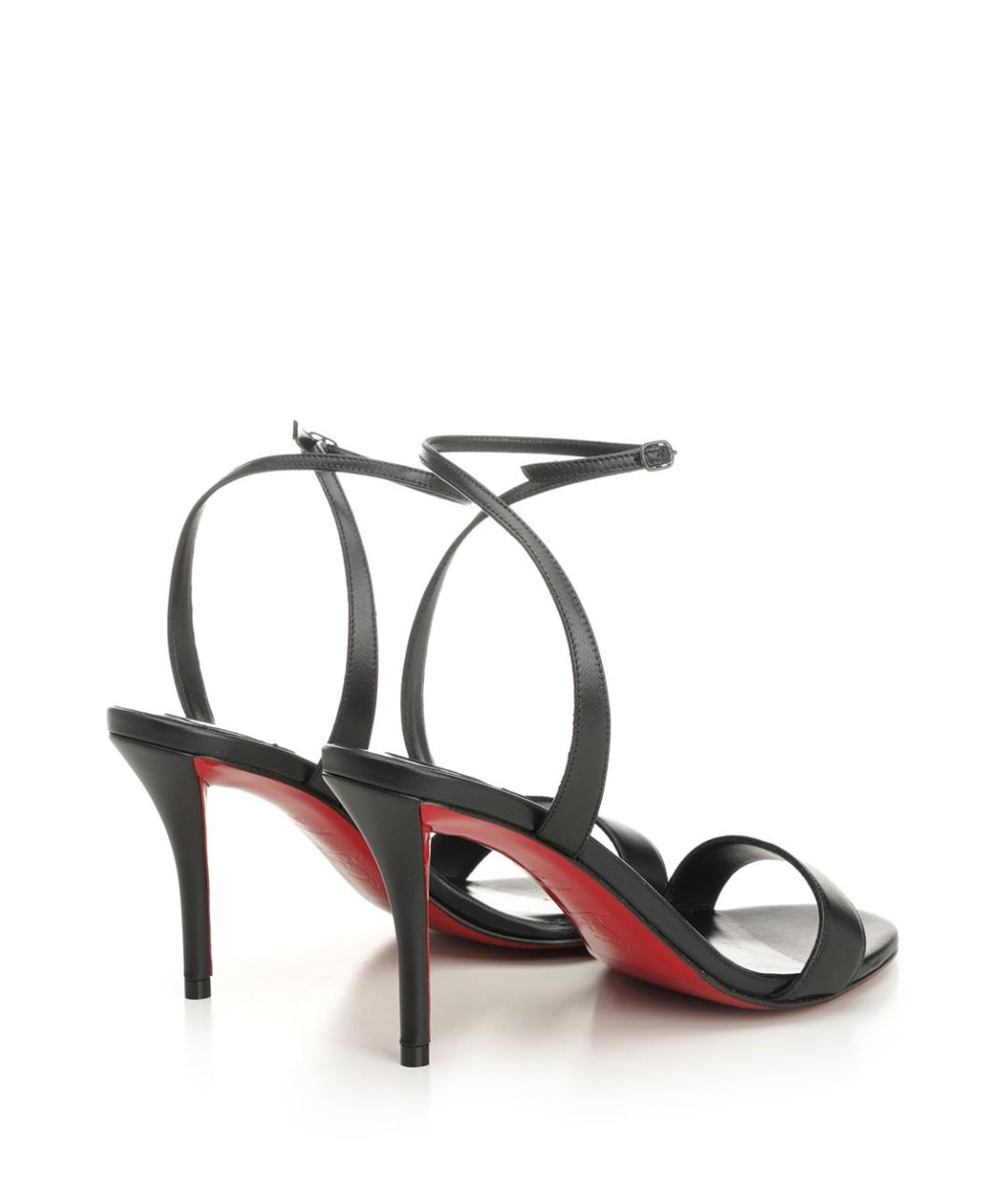 CHRISTIAN LOUBOUTIN Черные кожаные сандалии, фото 3