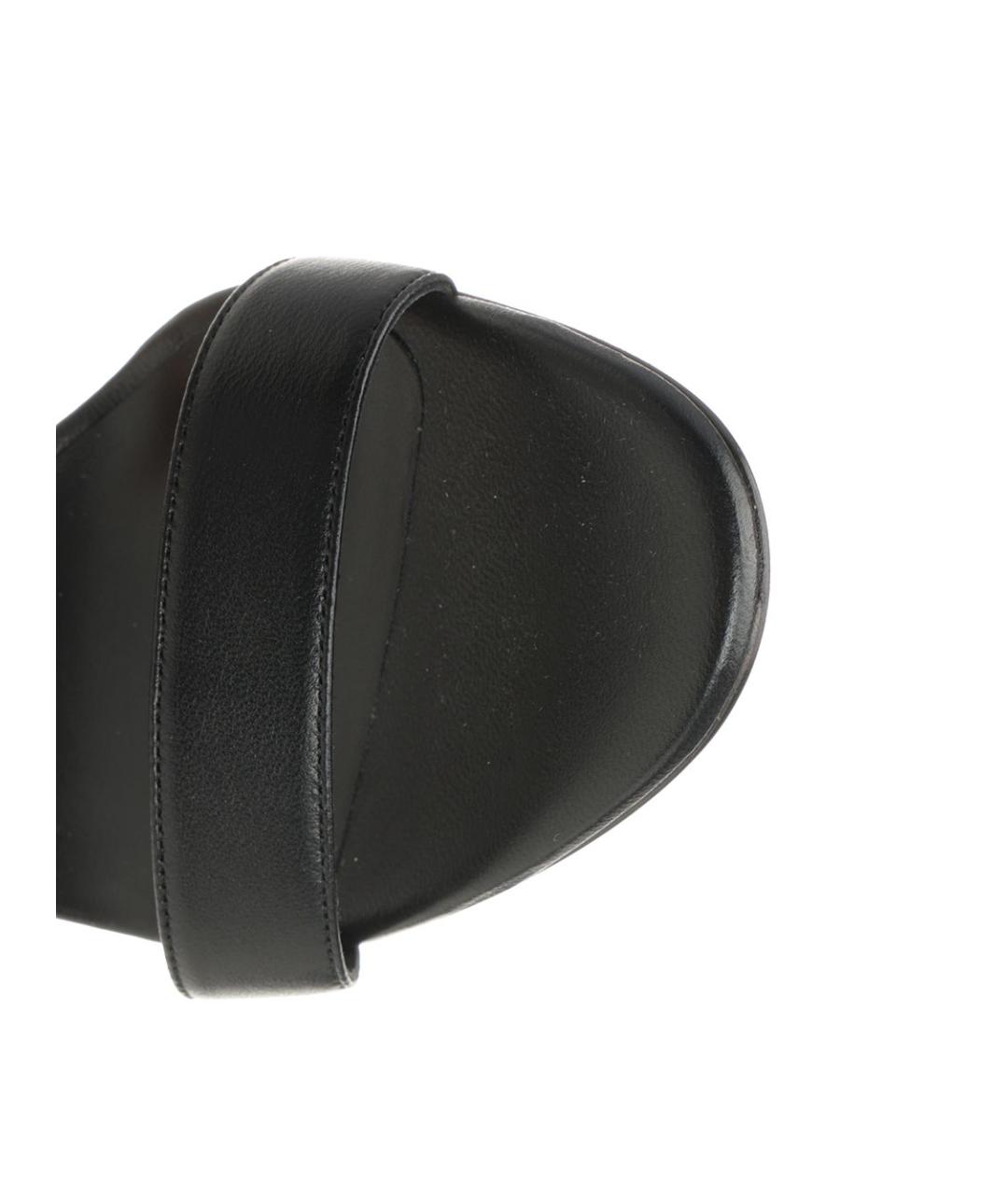 CHRISTIAN LOUBOUTIN Черные кожаные сандалии, фото 4