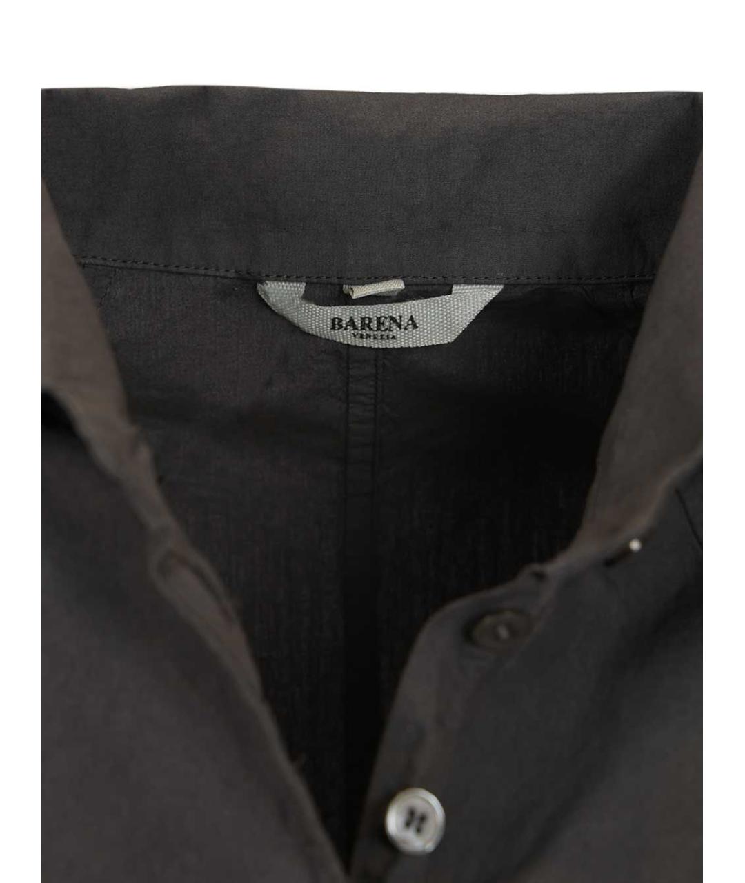 BARENA Коричневое хлопковое повседневное платье, фото 5