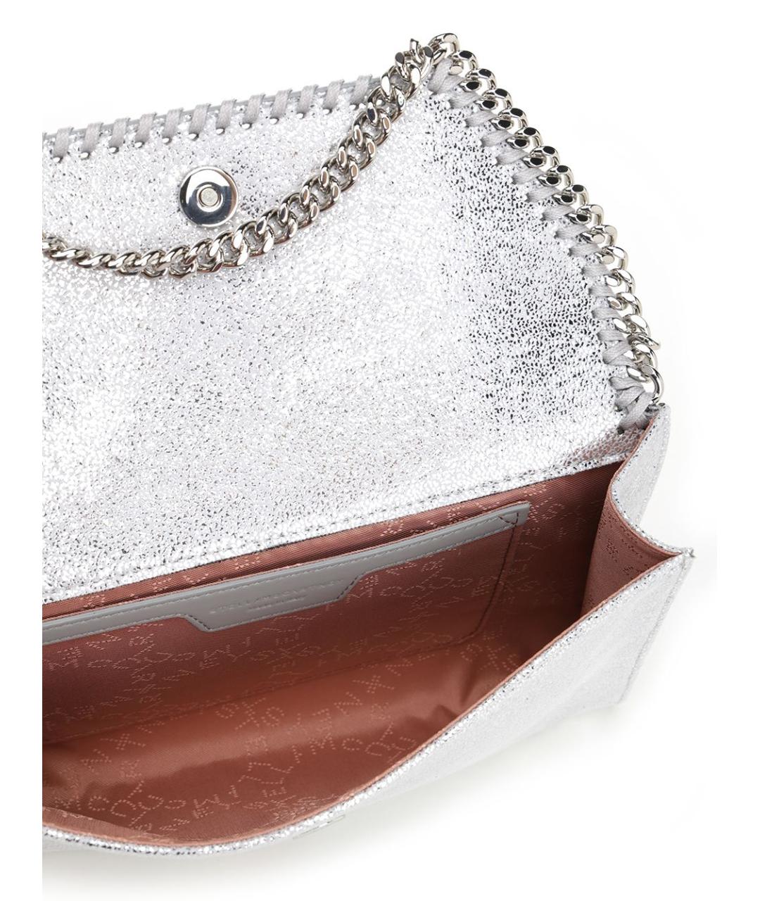 STELLA MCCARTNEY Серебряная сумка через плечо из искусственной кожи, фото 4