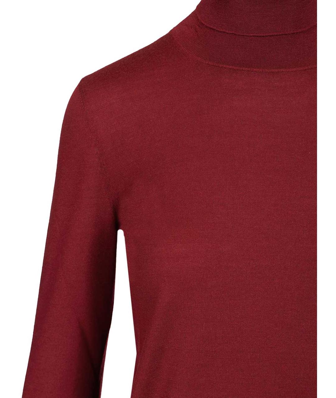 LOEWE Бордовая шерстяная водолазка, фото 4