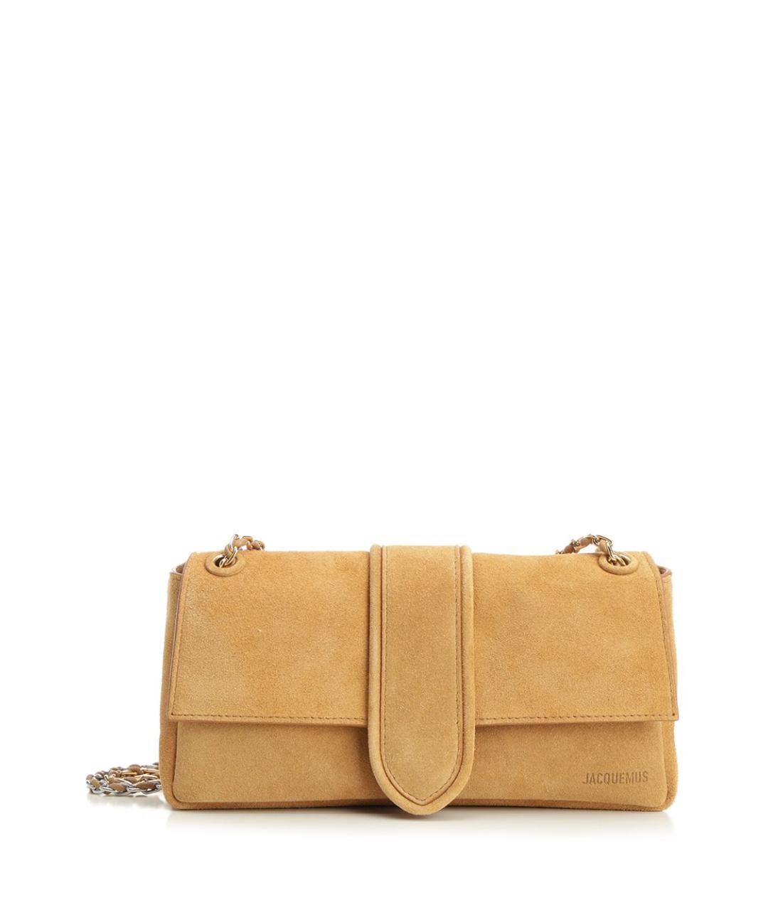 JACQUEMUS Коричневая замшевая сумка через плечо, фото 1