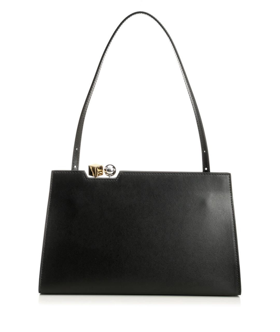 JACQUEMUS Черная кожаная сумка через плечо, фото 3