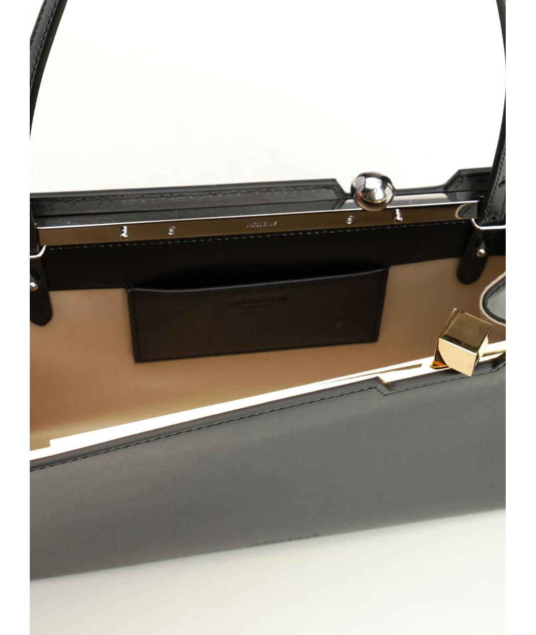 JACQUEMUS Черная кожаная сумка через плечо, фото 4