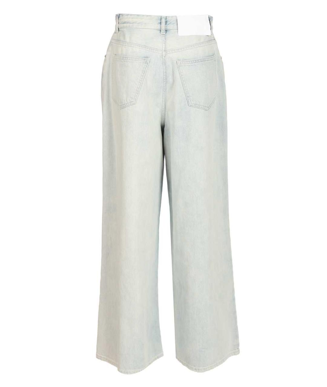 MM6 MAISON MARGIELA Голубые хлопковые джинсы клеш, фото 2