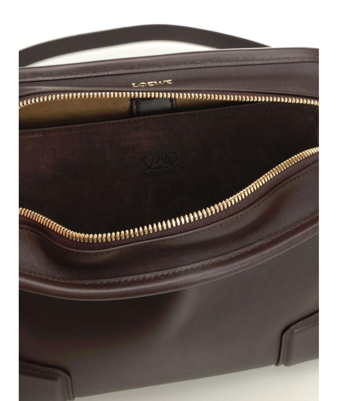 LOEWE Коричневая кожаная сумка тоут, фото 4