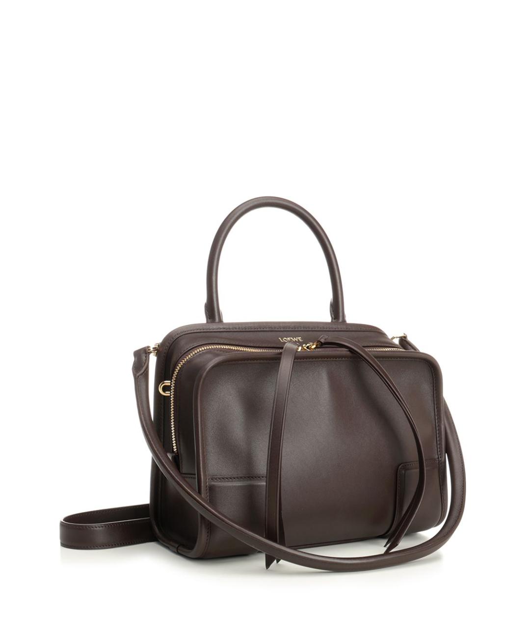 LOEWE Коричневая кожаная сумка тоут, фото 2