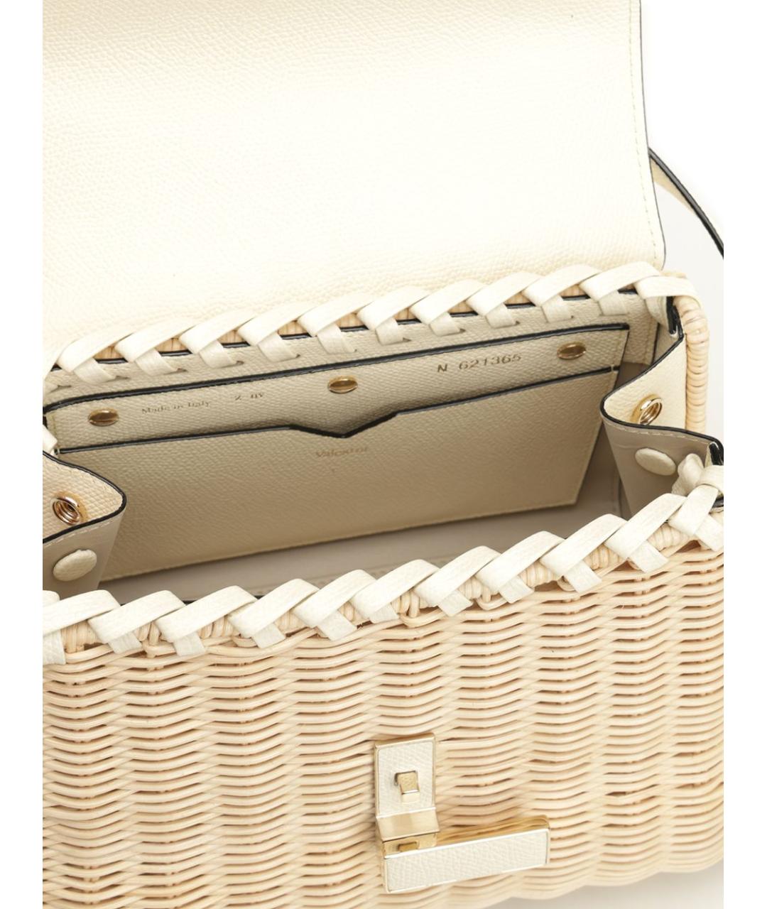 VALEXTRA Бежевая пелетеная сумка тоут, фото 4