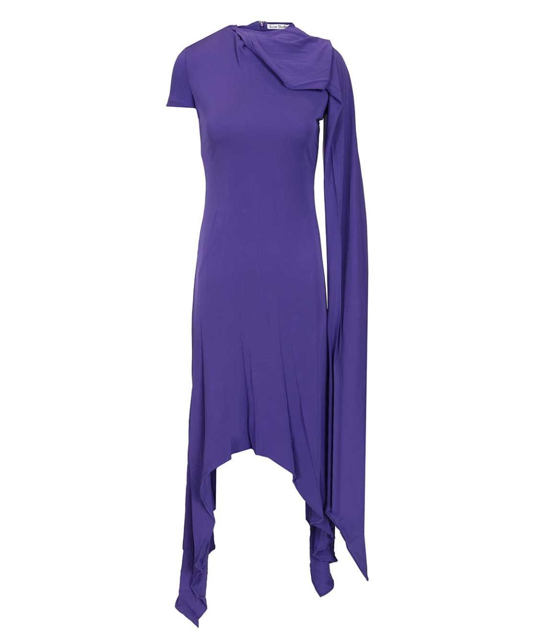 ACNE STUDIOS Фиолетовое полиэстеровое платье, фото 1