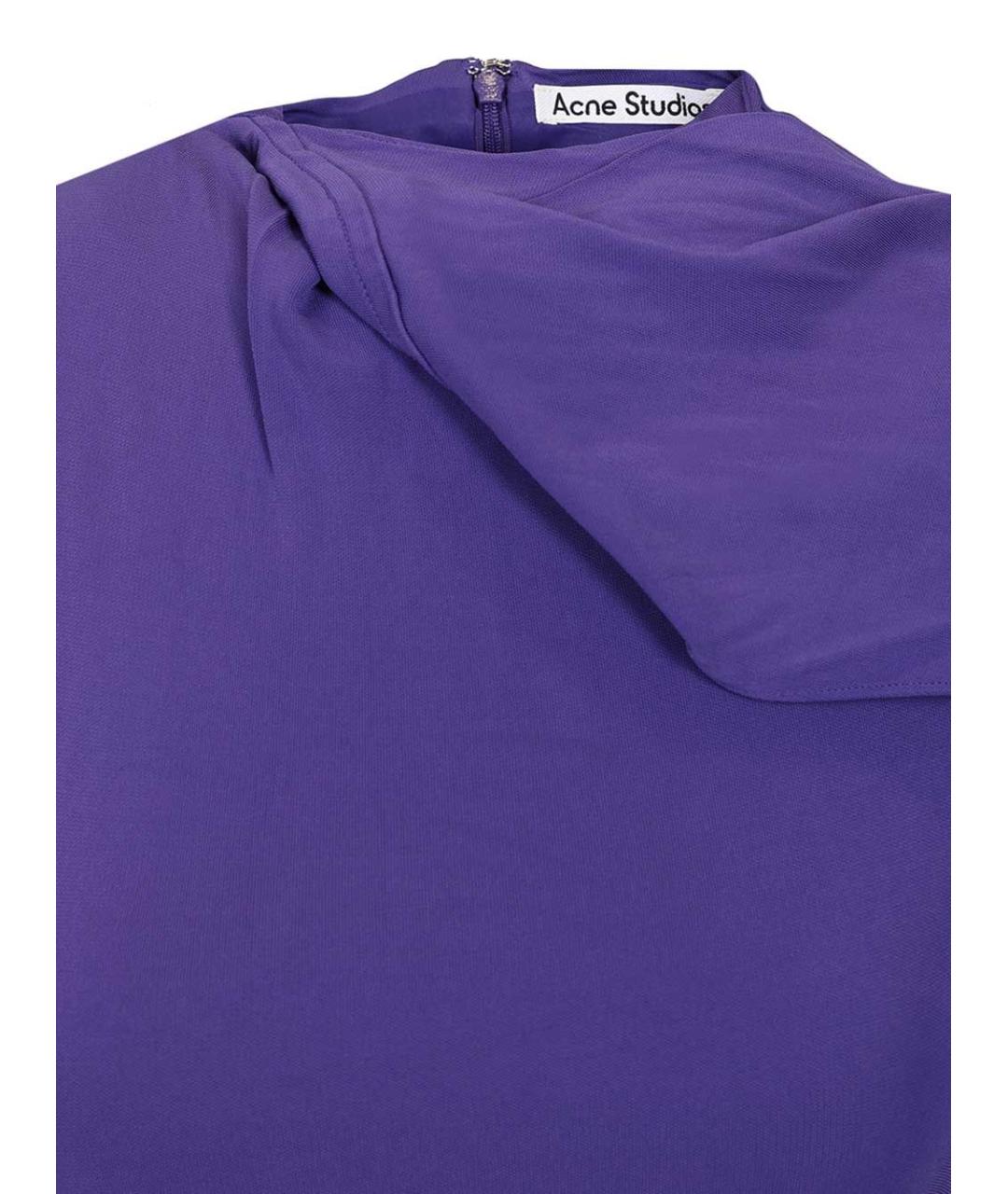 ACNE STUDIOS Фиолетовое полиэстеровое платье, фото 4