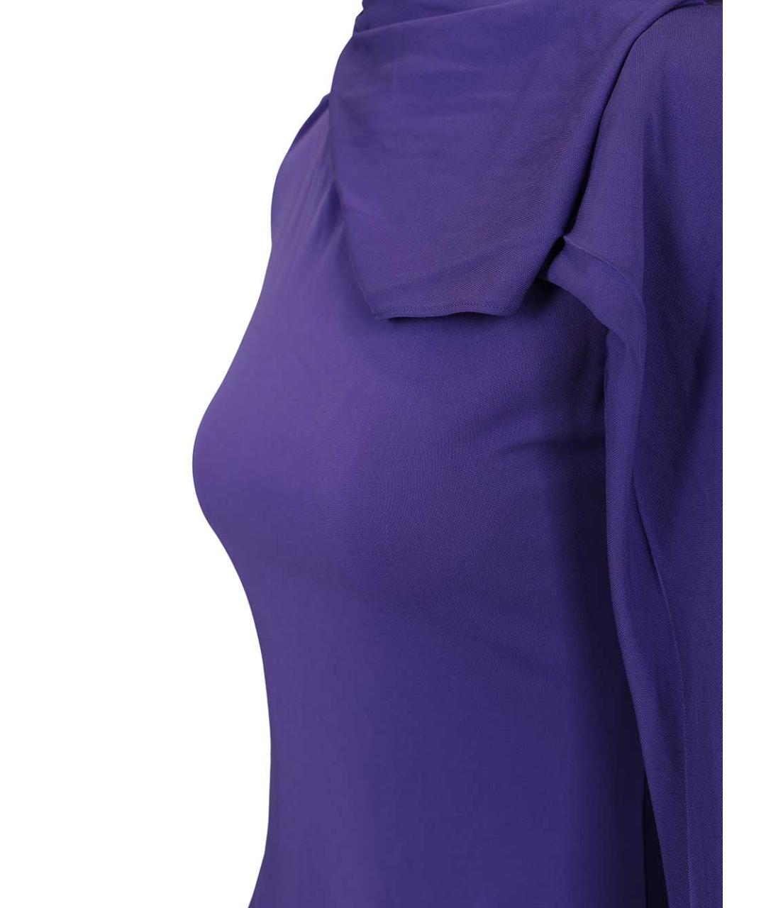 ACNE STUDIOS Фиолетовое полиэстеровое платье, фото 5