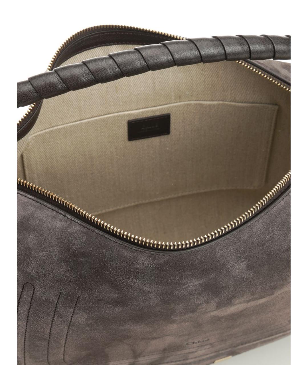 CHLOE Коричневая замшевая сумка через плечо, фото 4